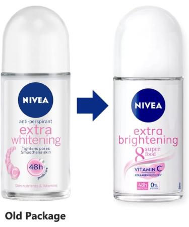 Nivea Deodorant Whitening Extra Care 48h Roll-on: 50 Ml. (Pack of 3) - Buy Online on SooperMarket.com