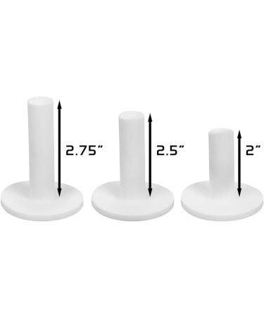 Orlimar White Rubber Driving Range Tees - 3 Pack (2, 2.5, 2.75) for Indoor & Outdoor Use - Buy Online on SooperMarket.com