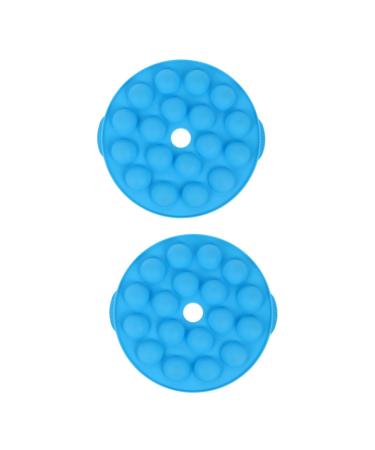 MAGICLULU 2 Pcs 18 Lollipop Mold Cake Trays Silicone Candy Molds 18-Hole Silicone Lollipop Cake Mold Silicone Mould Soap Molds Silicone Molds Cake Maker Baking Supplies Silica Gel Round Bluex2pcs 25X25X4cmx2pcs