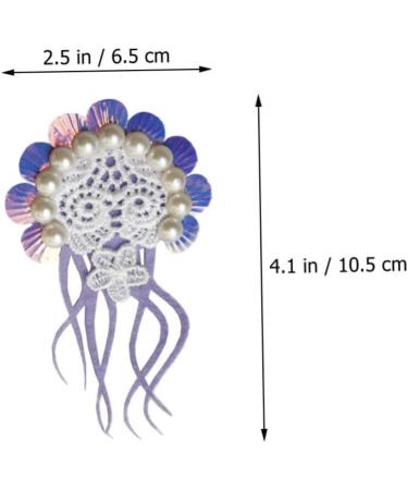 FOMIYES Fake Jellyfish Hair Clip Floral Pearl Hair Clip Pearl Snap Clips Pearl Hair Barrettes Hair Barrettes for Girls Jellyfish Hairpin Purple Vacation Hair Tie Holder Beach Faux Pearls - Buy Online on SooperMarket.com