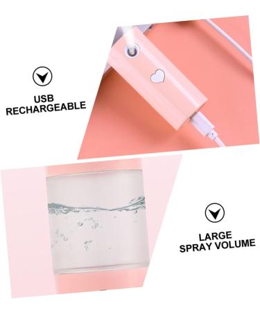 Baluue Facial Humidifier Mini Humidifier Facial Mist Sprayer Skin Moistener Nano Misting Sprayer Abs Pink - Buy Online on SooperMarket.com