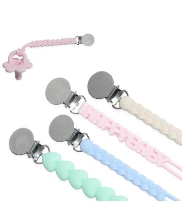 TIAN-K Baby Pacifier Chain | BPA-Free Silicone Dummy Holder for Newborns | Molar Attachment Strap - Buy Online on SooperMarket.com