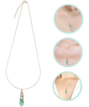 KALLORY 1pc Crystal Rough Necklace Healing Crystal Necklace Clavicle Chain Neck Decoration Grace Miss Tennis - Buy Online on SooperMarket.com