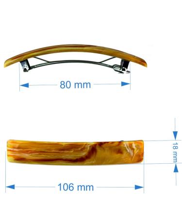 Buy 1pc Patent Clasp Smooth 10x1.7cm in Havana - Made in Germany | WeLoveBeads | Color: Havana Marble (Col.No.: M709) - International Shipping Available - Buy Online on SooperMarket.com