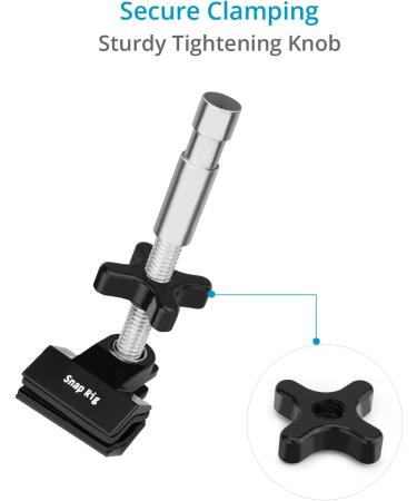 PROAIM SnapRig End Jaw Vise Grip/Clamp with 5/8 Baby Pin - Sturdy & Secure Clamp with 2 Clamping Range & 20kg Payload - Buy Online on SooperMarket.com