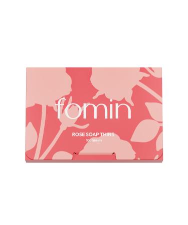 FOMIN - Antibacterial Paper Soap Sheets for Hand Washing - (100 Sheets) Rose Portable Travel Soap Sheets Dissolvable Camping Mini Soap Portable Soap Sheets Rose (Single Pack)