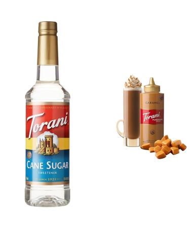 Torani Syrup Cane Sugar Sweetener 25.4 Ounces & Caramel Squeeze Sauce 16.5 Fluid Ounce Grocery + Squeeze Sauce