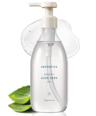 AROMATICA Organic/Soothing Aloe Vera Gel 10.14oz / 300ml, Soothing, Cooling, Moisturizing, Vegan, EWG VERIFIED 10.14 Fl Oz (Pack of 1)