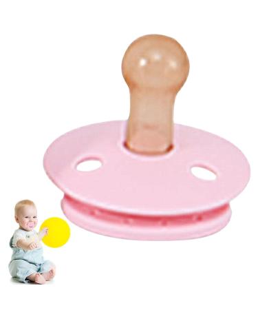 Shop Pink Silicone Baby Pacifier & Teething Ring - Ideal Teething Aid for 6 Months+ - Buy Online on SooperMarket.com