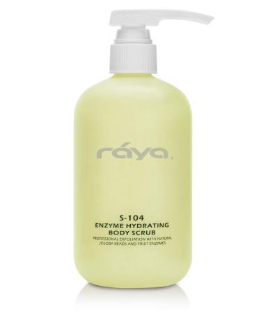 RAYA Enzyme Hydrating Body Scrub 16 oz Pineapple Scent (S-104) | Gentle and Exfoliating Body Scrub | Made with Seaweed Jojoba Beads and Fruit Enzymes