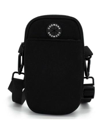 COOWOON GASSI BACK DOG TENTION PACK for dog walking dog bag with a POOP BAG Dispenser Crossbody Bag for cell phone dog-loose toys perfect for walks training running black