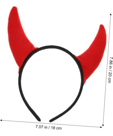 ABOOFAN Horn Headband Halloween Headbands for Women Halloween Horns Headband Cow Horn Headdress Devil Costume for Women Ladies Devil Costume Devil Cosplay Costume Plastic Props Photo Child - Buy Online on SooperMarket.com