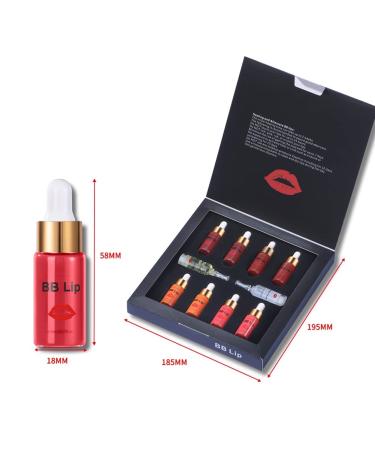 Reddhoon BB Lips Serum Kit: Semi Permanent Lip Pigment Treatment with 4 Colors Liquid Pigments, Exfoliating Gel, and Booster - Buy Online on SooperMarket.com