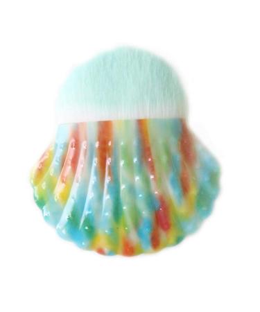 1pc Shell Shape Makeup Brush Women Fashion Foundation Powder Blush Brush Flat Shell Bottom Concealer Brush Portable Travel Brush