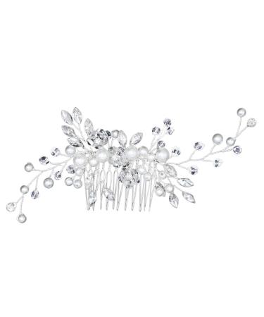 Mikinona 1 PC Piece Pearl Comb Wedding Hair Comb Bridal Hair Comb Wedding Headdress Wedding Hair Headdress