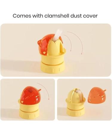 Reusable Children Beverage Water Bottle Straw Lid Water Bottle Twist Cover Cap With Straw Protects Kids Mouth No Spill Silicone Water Bottle For Most Beverage Bottles (Green 2PCS) - Buy Online on SooperMarket.com