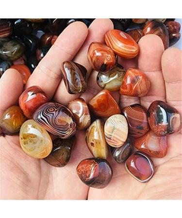 LVYAN Natural Banded Agate Stone Madagascar Good Luck Raw Gemstone Body Heathy Specimen Beautiful Collection Gift Dark Khaki L - Buy Online on SooperMarket.com