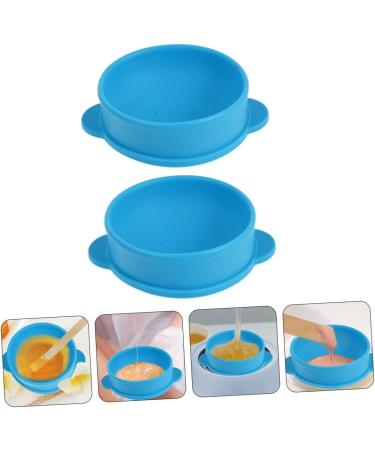 Stobok 8-Piece Silicone Waxing Bowl Set - Non-Stick Hair Removal Wax Heating Containers | 4 Blue Bowls (13.2x11cm) for Easy Stirring & Cleanup - Buy Online on SooperMarket.com