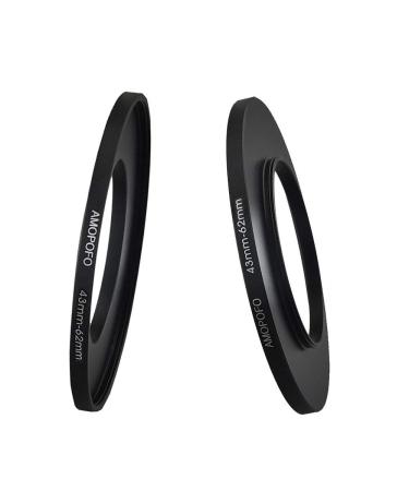 Universal 43 to 62mm /43mm to 62mm Step Up Ring Filter Adapter for UV,ND,CPL,Metal Step Up Rin