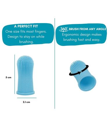 Pack of 4 Finger Toothbrushes for Dogs - Dental Care for Small Medium & Large Breeds - Buy Online on SooperMarket.com