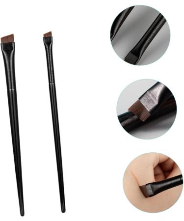 Baluue 12 Sets Eyeliner Brush Makeup Brush Ear Multi-function Eyebrow Brush Wood Black - Buy Online on SooperMarket.com