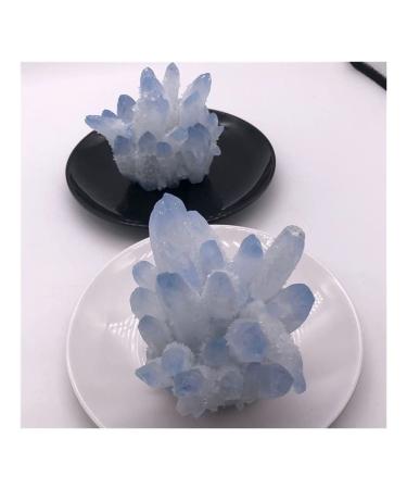 1pc Natural Blue Crystals Quartz Cluster Freeform Reiki Stones Room Home Office Aquarium Decoration Accessories Gemstone Home Collections (Size : 460-560g)