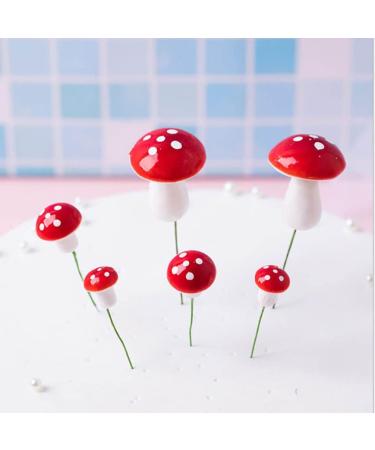 Didiseaon 30pcs Mini Foam Mushroom: Cupcake Toppers Food Picks Cute Tiny Mushrooms Dessert Decoration for Woodland Theme Birthday Party Garden Ornament Flower Pots Bonsai Micro Landscape - Buy Online on SooperMarket.com