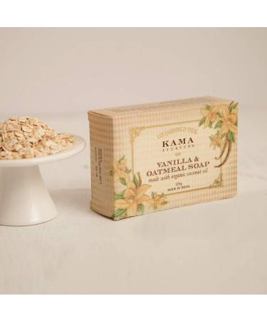Kama Ayurveda Vanila and Oatmeal Soap with Organic Coconut Rice Bran and Castor Oils 125g - Buy Online on SooperMarket.com