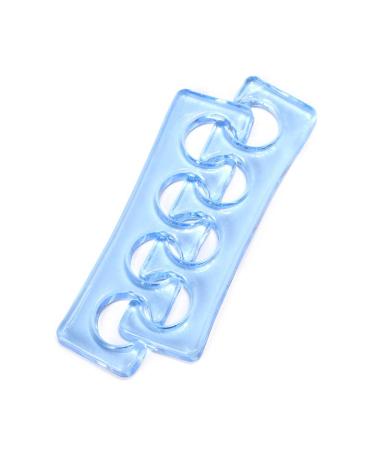 Alexnailart 1 Pair Silicone Toe Separators Soft Translucent Toe Separators Nail Art Manicure Pedicure Tools Blue