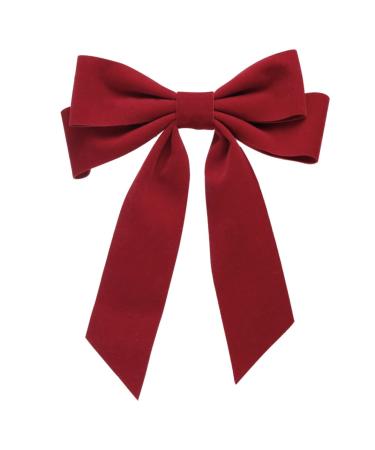 Velvet Hair Bow Clips Large Satin Ribbon Bow Hairpins Bow Hair Barrette for Party Hair Accessories Red Bow Hair Clips Velvet Hair Bow Clips Satin Ribbon Bow Hairpins