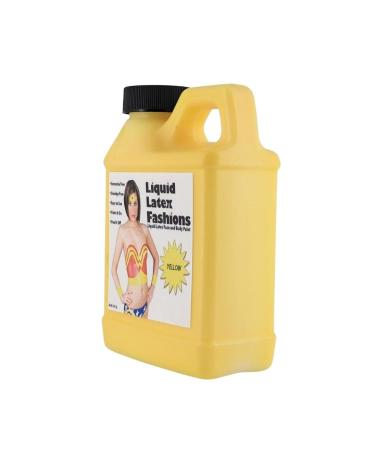 Yellow Liquid Latex Body Paint 8 Oz - Ammonia Free Odorless Easy Application for Cosplay & Professional Monster Makeup - Buy Online on SooperMarket.com