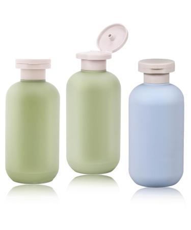 3 PCS Flip Cap Shampoo Bottles Empty Refillable Travel Bottles for Toiletries for Travel Size 200ML for Shampoo Lotions Cream Body Wash Conditioner Travel Shampoo Bottles