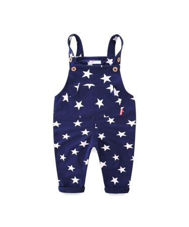 Mud Kingdom Little Boys Overalls Casual Star 18-24 Months Navy