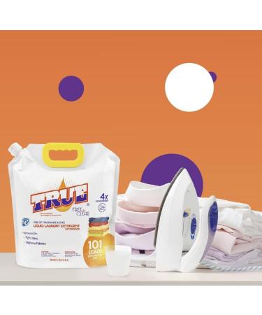 Buy True Laundry Detergent - Clear & Unscented Skin Sensitive Odor Removing 101 Loads 4X Concentrated Liquid - Perfect for Sensitive Skin - International Shipping Available - Buy Online on SooperMarket.com