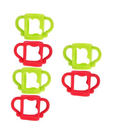 ibasenice 6 Pcs Silicone Bottle Handle Newborn Bottle Handle Newborn Bottle Grip Bottle Handles Milk Bottle Handles Milk Bottle Accessories Silicone Soft Wide Mouth 13.00X7.00X6.50CMx3pcs Assorted Colorx3pcs