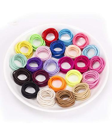 JOYOYO 240 Pcs Baby Hair Bands - 24 Colors Elastic Solid Color Girls Hair Bands - No Damage Rubber Bands for Thin Hair - Ponytail Decoration Fixer - Hair Accessories (Pack of 1) - Buy Online on SooperMarket.com