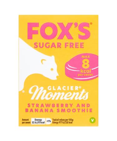 Fox's Sugar Free Glacier Moments Strawberry and Banana Smoothie 40g