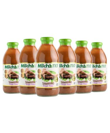 Mikhuna Tamarind Fruit Pulp Pack of 6-475ml per Unit for Juice Smoothies Desserts Ice Cream Cocktails Sauces