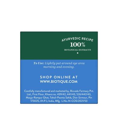 Biotique BIO SEA WEED Revitalizing Anti Fatigue Eye Gel 15 gm - Hydrating & Soothing Eye Treatment for Dark Circles, Puffy Eyes & Under Eye Patches - 0.5 Ounce - Buy Online on SooperMarket.com