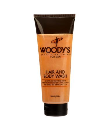 Woody's Hair Shampoo and Body Wash for Men  2-in1 All-Purpose Conditioning Body Wash  Gel-Type Formula  Adds Fullness  Strength  and Shine  with Natural Ingredients  for all Hair and Skin Types  10 oz.  1-pc