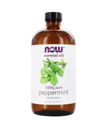 Now Foods Peppermint Essential Oil 16 fl oz - Pure & Natural Aromatherapy - Buy Online on SooperMarket.com