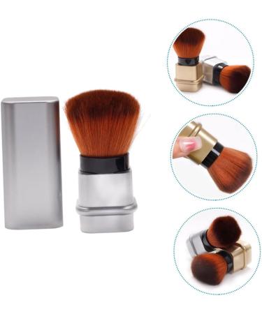 Didiseaon Nail Dust Brush Nail Cleaning Brush Puff Nail Display Stand Makeup Powder Brush Retractable Tube Brush Makeup Blush Highlighter Mineral Nylon Wool Travel Makeup Tools 8.2x3.3cm Silver - Buy Online on SooperMarket.com