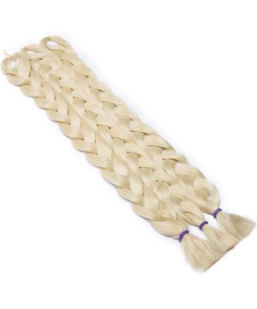 Tess 41 Jumbo Braids Extensions - Synthetic Crochet Hair 3PCs 165g - Light Blonde #613 - 100cm Braiding Hair - Buy Online on SooperMarket.com