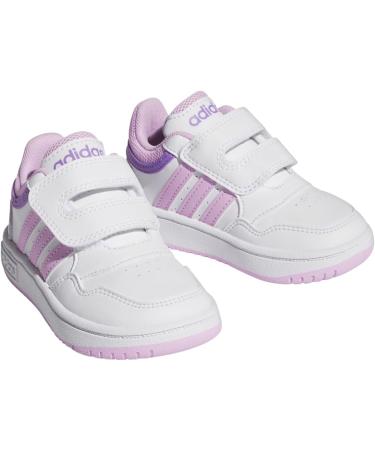 adidas Kids Hoops Mid 2.0 Fitness Shoes - Child 3 UK - White/Lilac/Violet - Buy Online on SooperMarket.com