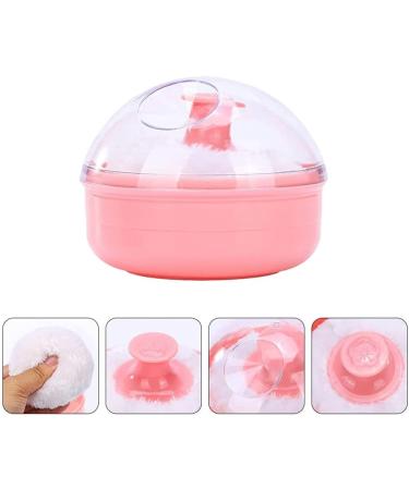 WBTY Baby Talcum Powder Puff Box - Soft Sponge Cushion Storage Container for Home and Travel - Pink - 9x7x7cm - Buy Online on SooperMarket.com