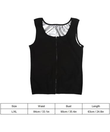 Waist Trainer Sweat Vest for Men Men Sauna Vest Shaper Gym Fitness Workout Neoprene Sweat Waist Trainer Zipper Tank Top Inner Silver L/XL - Buy Online on SooperMarket.com