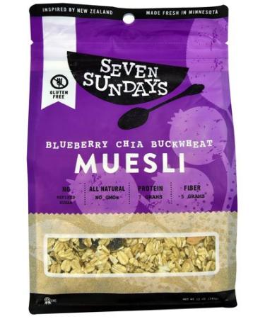 Seven Sundays Muesli Blueberry Chia Buckwheat -- 12 oz - 2 pc
