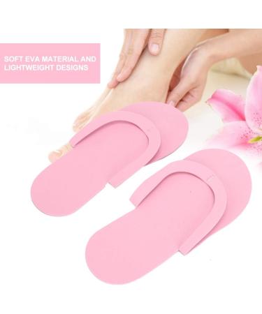 KENANLAN 12 Pairs Spa Slippers 3mm Disposable Flip Flops Foam Pedicure Flip Flops Portable Slippers for Hotel Home Nail Salon Guests Order in Pink - Buy Online on SooperMarket.com