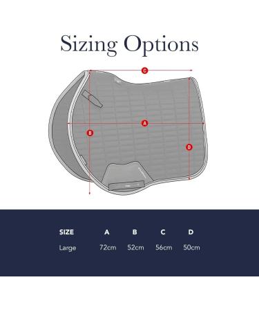 LeMieux Show Jumping Saddle Pad - Premium English Equestrian Riding Equipment - Classic Square Black Design - Buy Online on SooperMarket.com