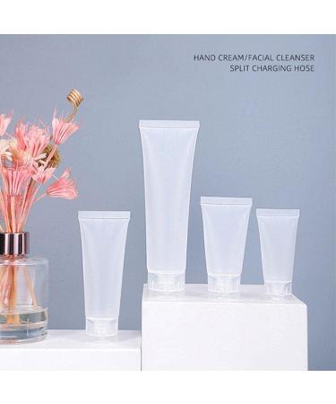 5Pcs 20ML Empty Cosmetic Tubes Portable Clear Refillable Bottles Travel Squeeze Lotion Containers with Flip Lid for Facial Cleanser Hand Cream - Buy Online on SooperMarket.com
